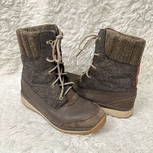 Salomon Brown and Gray Ankle Boots
